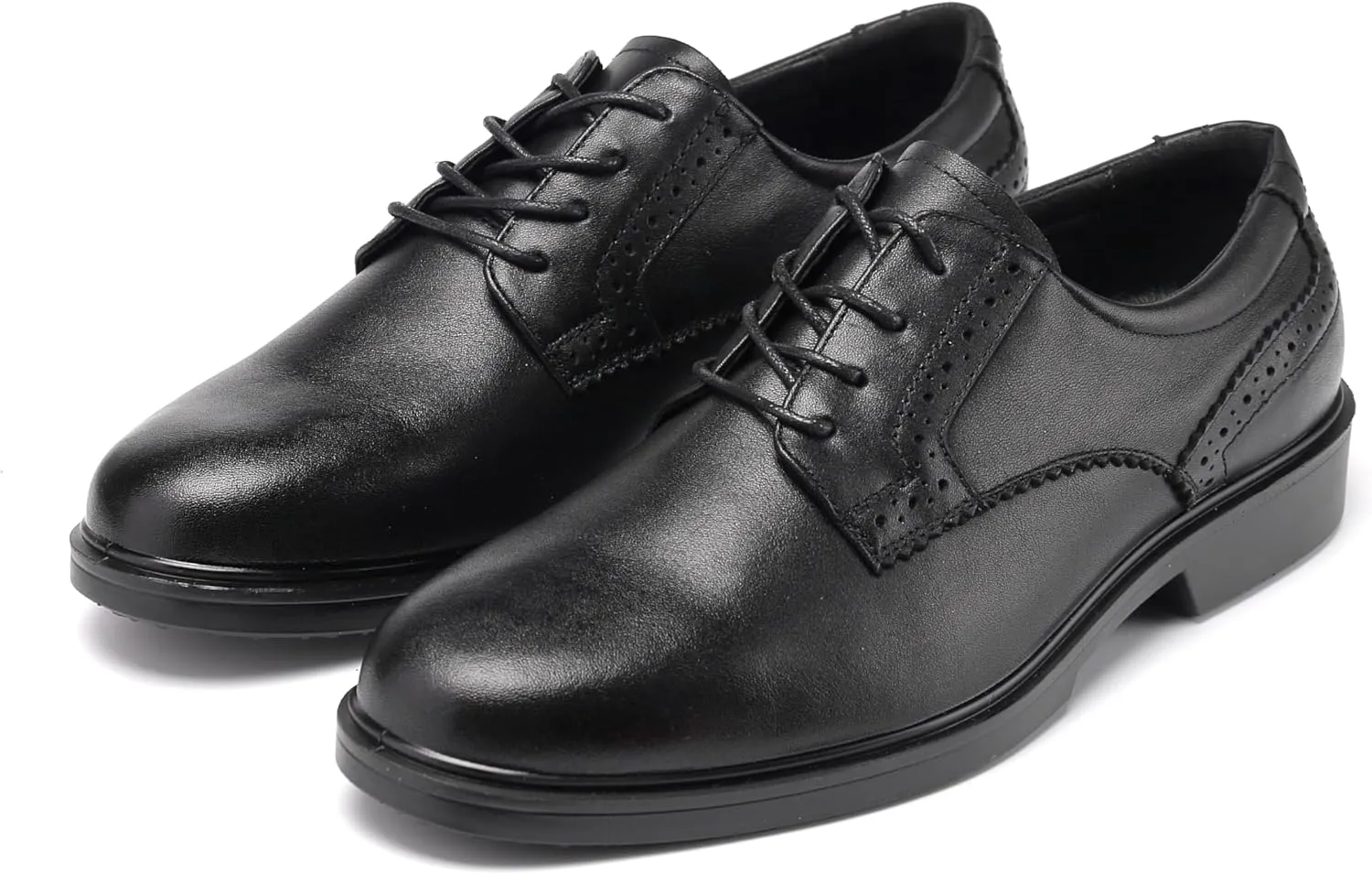 CONRAD Men's Black Safety Executive Oxford Dress Shoes - Oil Resistant, Slip Resistant, Kevlar Protection, Breathable EH Work Shoe