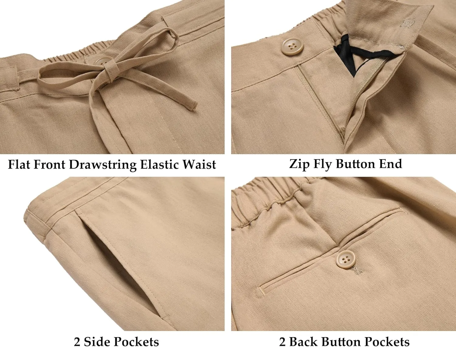 COOFANDY Men's 2 Piece Linen Suits Set Regular Fit Casual Lightweight Blazer Jacket and Pants