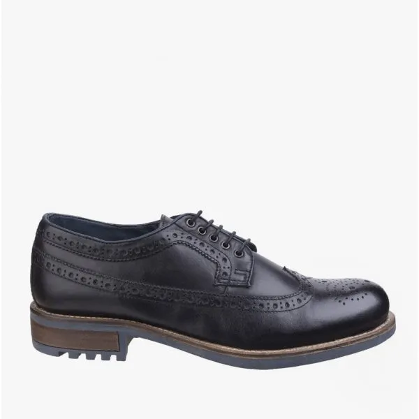 Cotswold POPLAR Mens Leather Derby Shoes Black