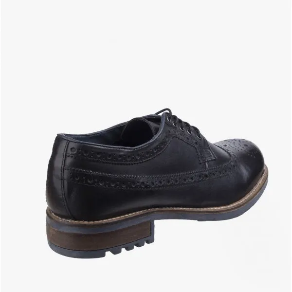 Cotswold POPLAR Mens Leather Derby Shoes Black