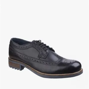 Cotswold POPLAR Mens Leather Derby Shoes Black