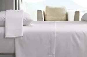 Courtyard by Marriott Hotel Signature 300 Thread Count Cotton Linens Set - White - Includes Flat, Fitted, and 2 Pillowcases - King
