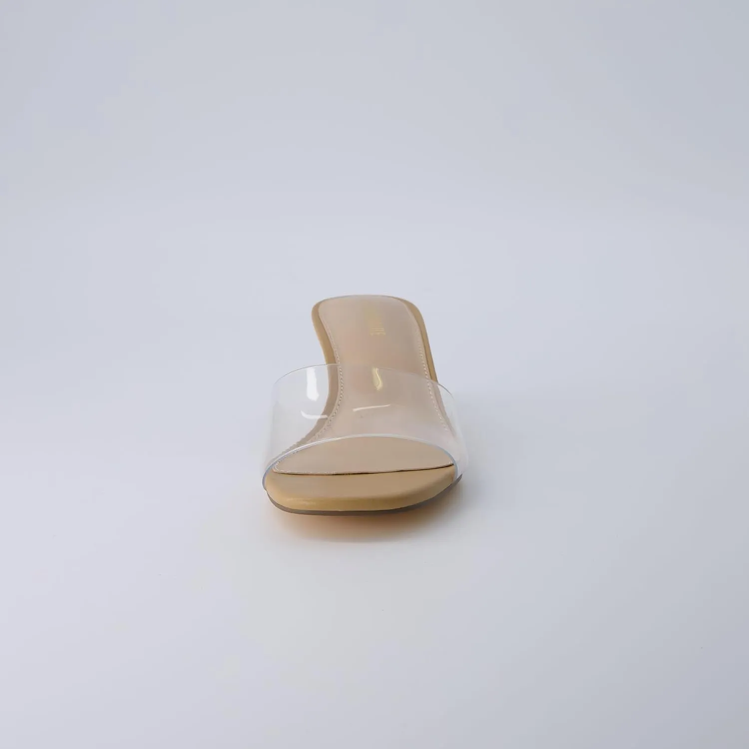 CUSHIONAIRE Women's Doral Lucite Kitten heel mule sandals  Memory Foam, Wide Widths Available