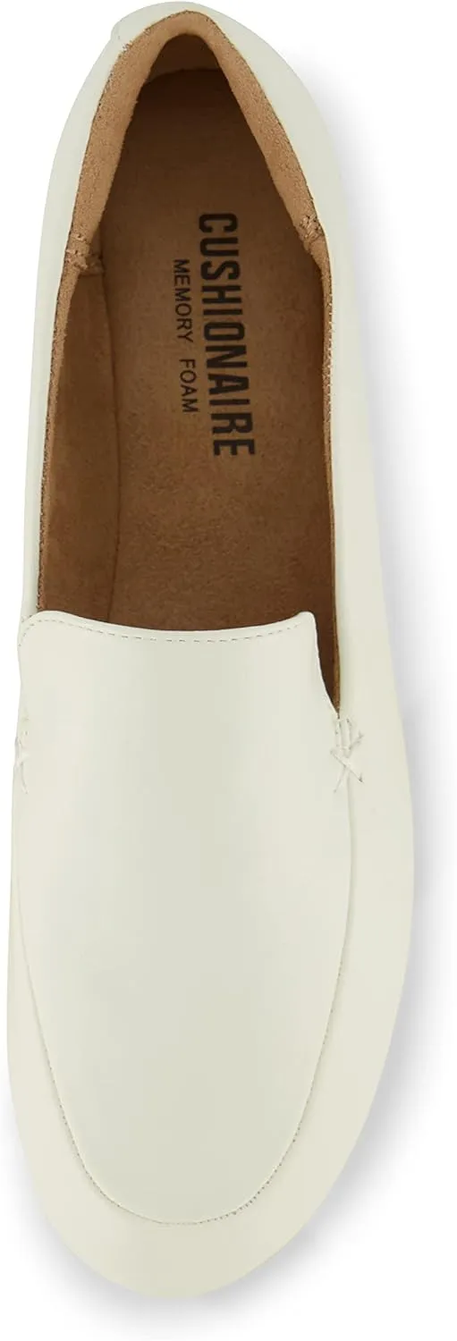 CUSHIONAIRE Women's Margo Comfort Flat with  Memory Foam, Wide Widths Available