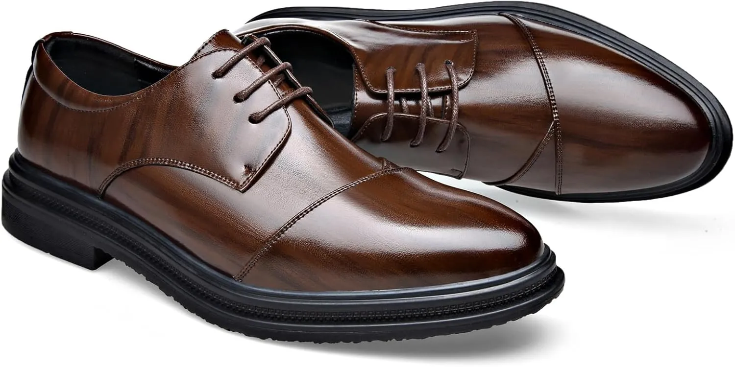 DADAWEN Men's Classic Modern Formal Business Oxford Shoes Lace Up Dress Shoe
