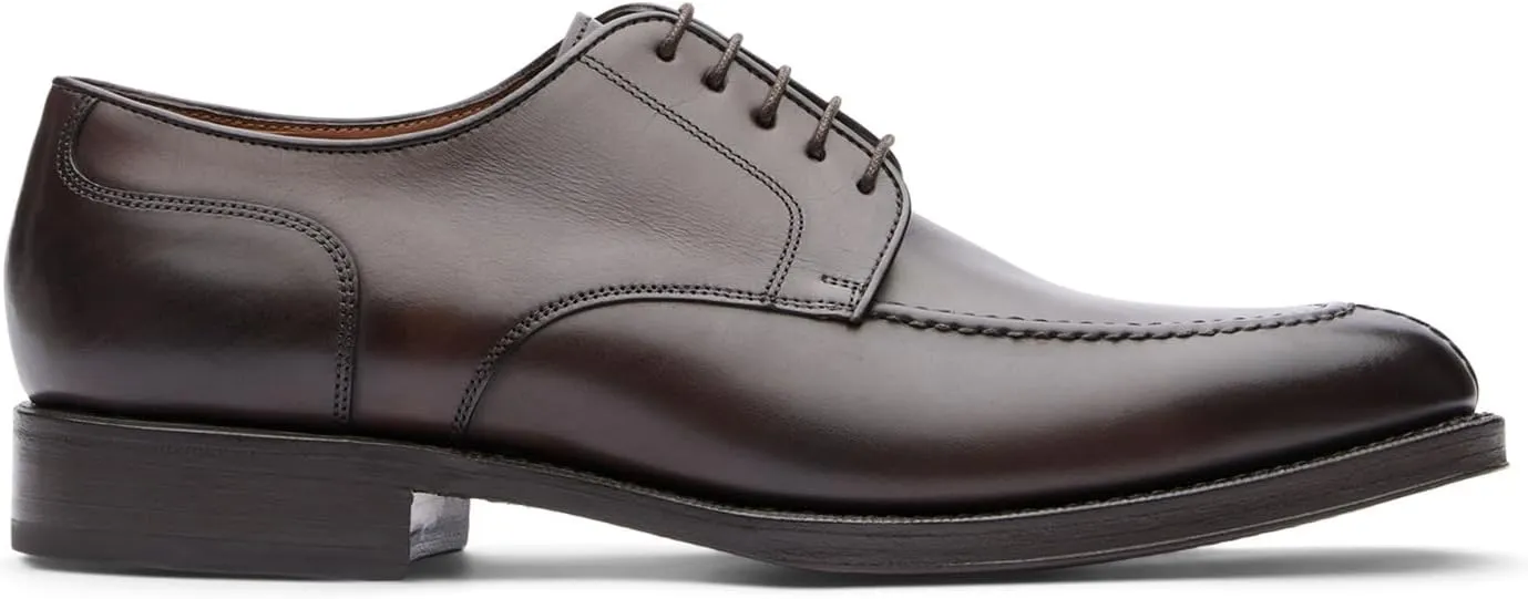 Derby Black Cowhide Leather Crust Anilina