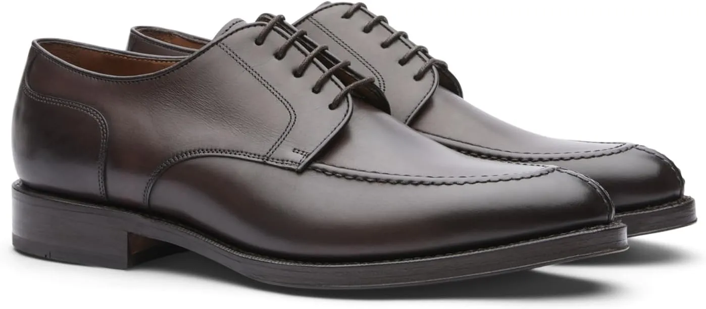 Derby Black Cowhide Leather Crust Anilina