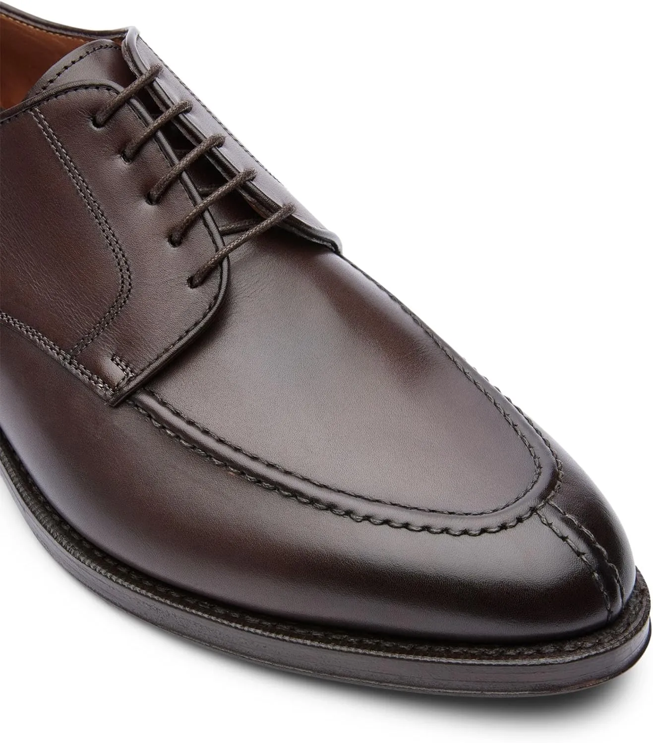 Derby Black Cowhide Leather Crust Anilina