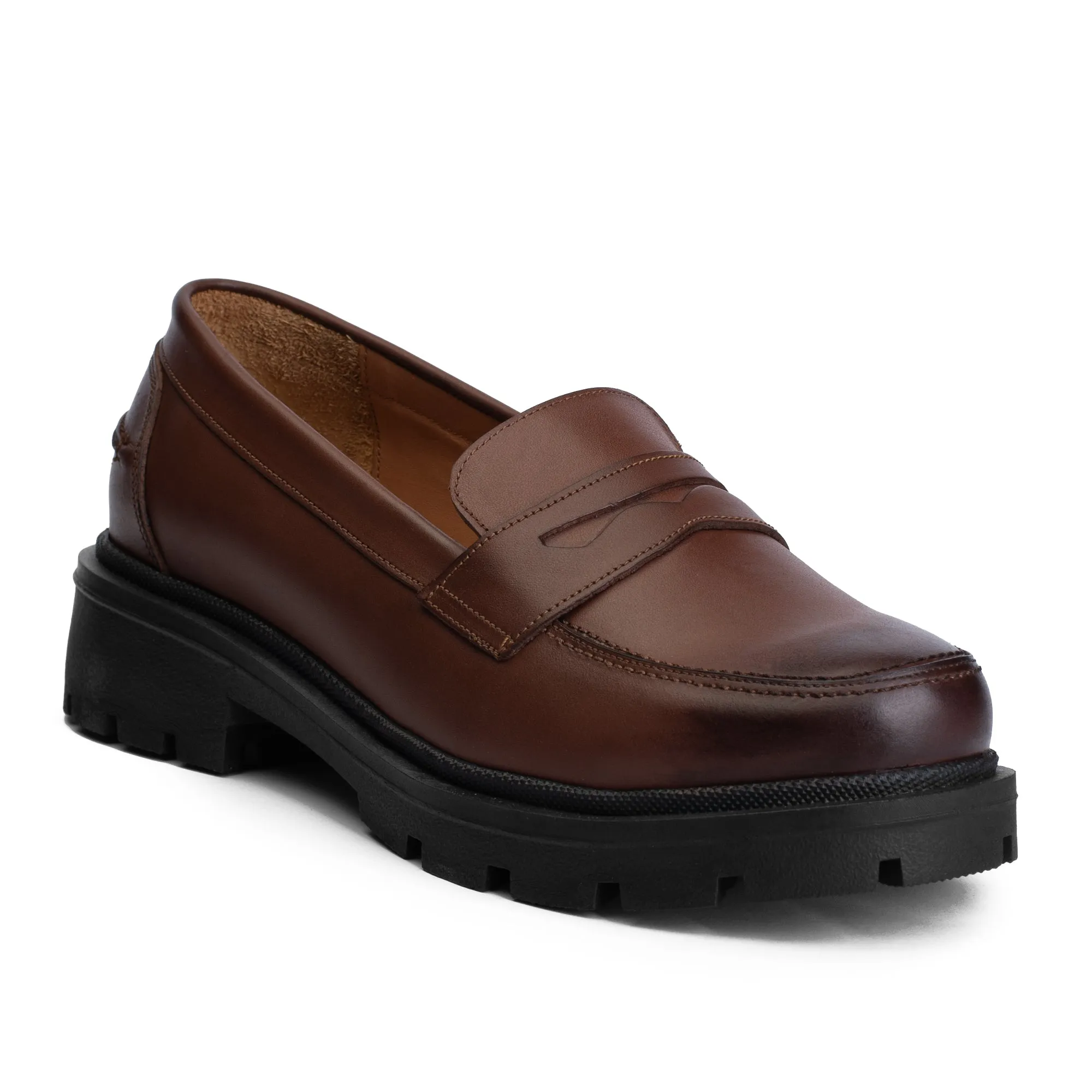 Derby Lug Sole Penny Loafers