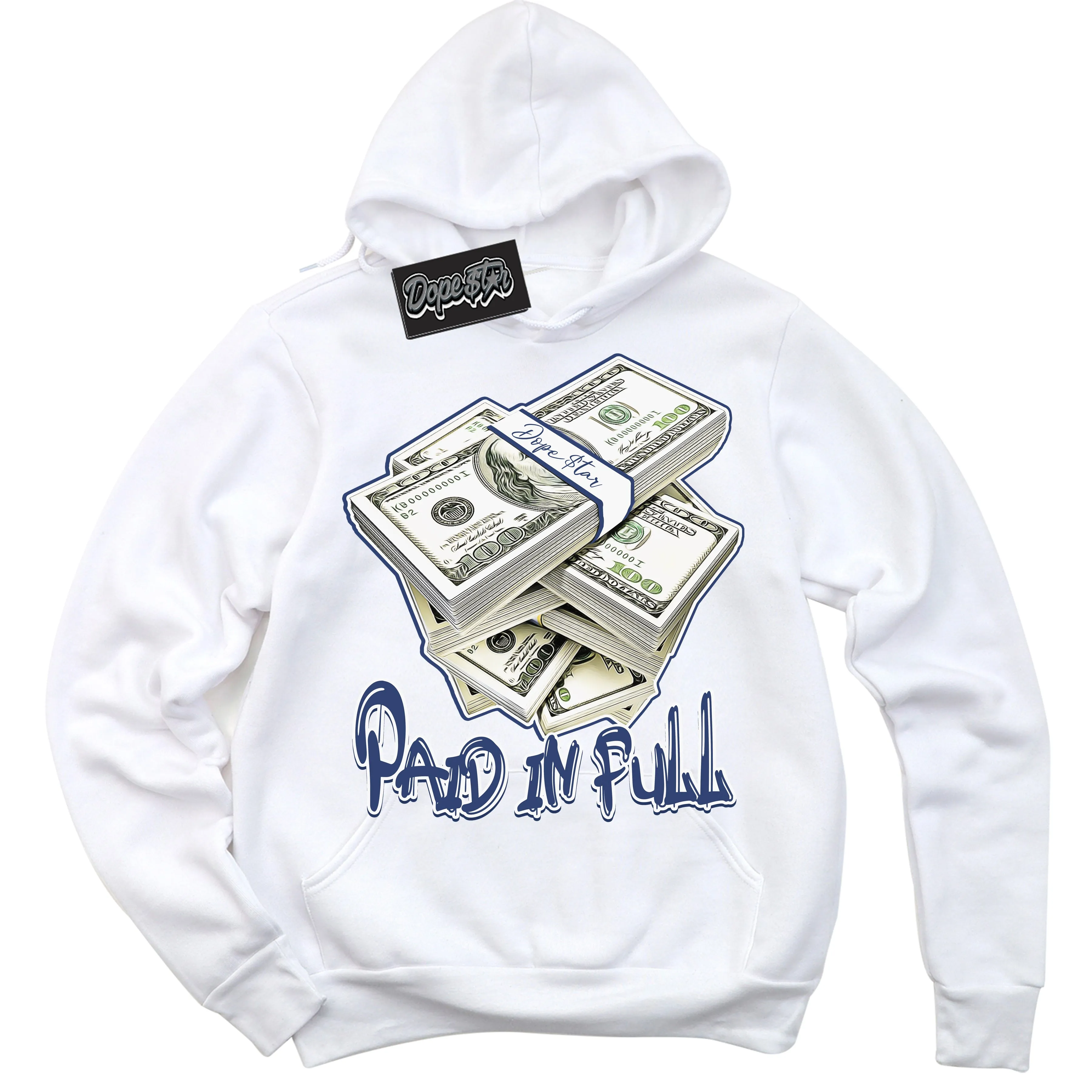 Diffused Blue 11s Sneaker Hoodie Paid In Full Graphic
