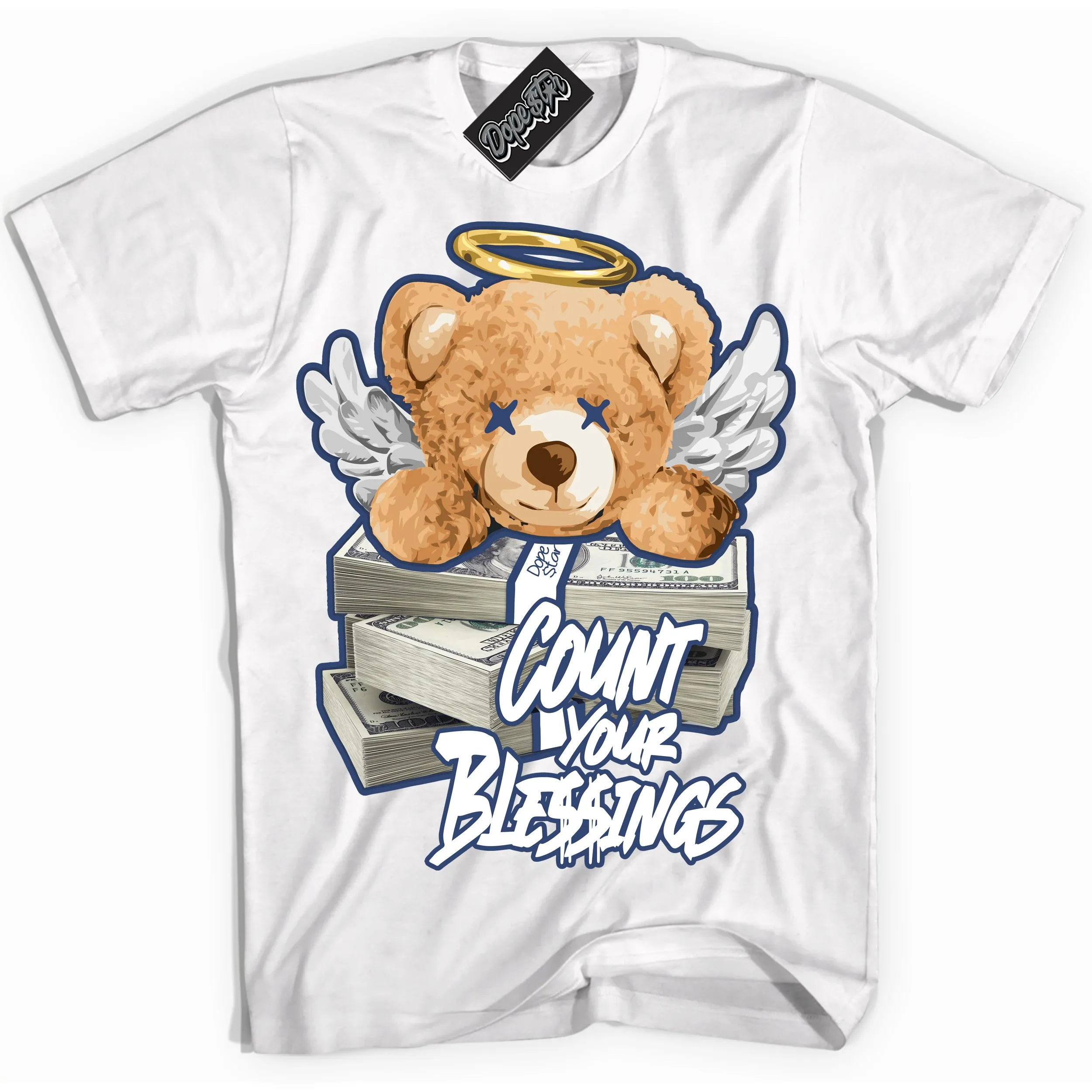 Diffused Blue 11s Sneaker Shirt Count Your Blessings Graphic