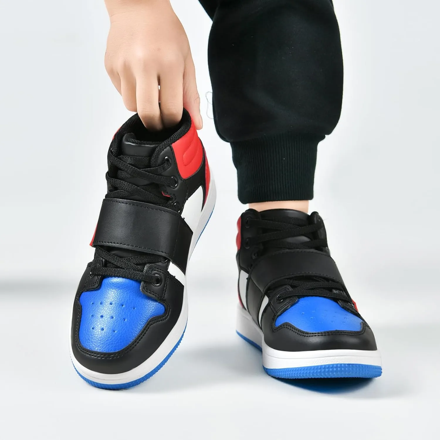 DimaiGlobal Kids Basketball Shoes Boys Girls High Top Sneakers for Youth Durable Sports Shoes Breathable Skate Shoes School Trainers