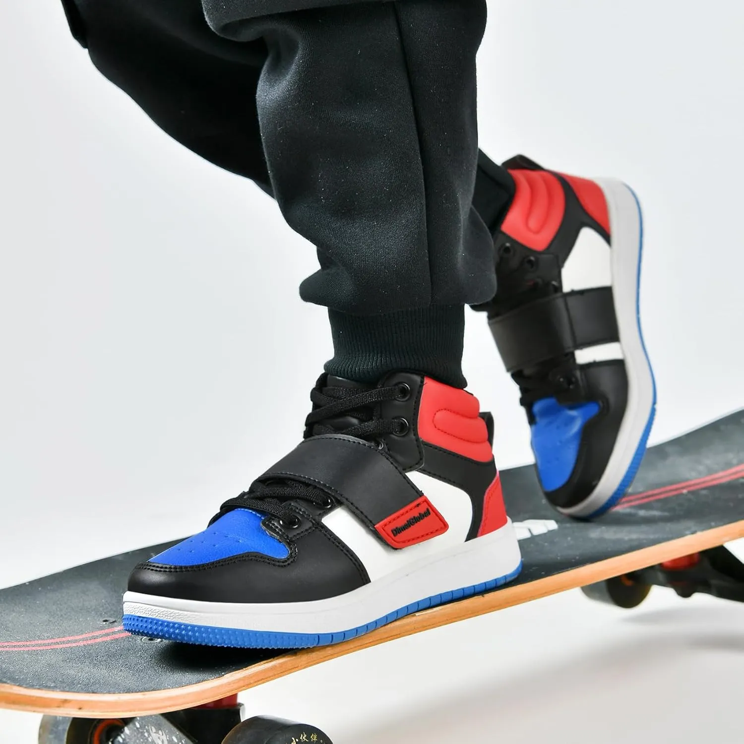 DimaiGlobal Kids Basketball Shoes Boys Girls High Top Sneakers for Youth Durable Sports Shoes Breathable Skate Shoes School Trainers