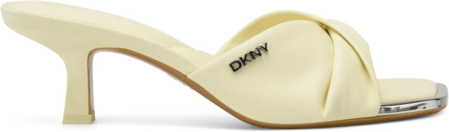 DKNY Women's Jolaine Twist Heel Sandal Mule Heeled