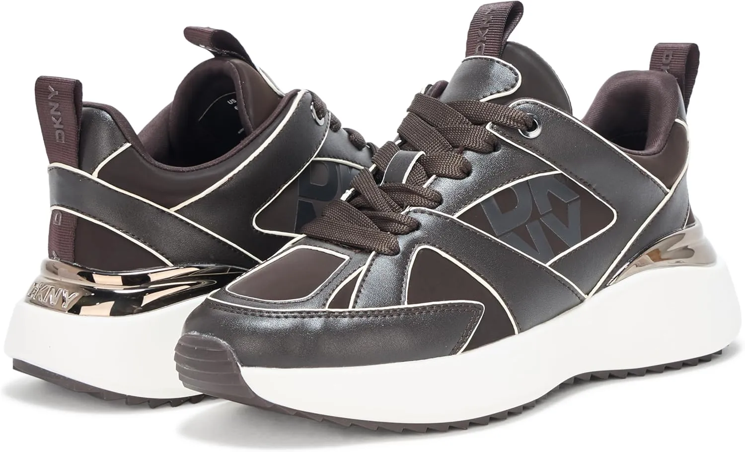 DKNY Women's Zofi Lace Up Sneaker with Logo