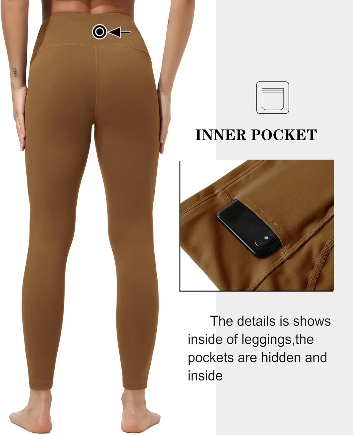 Dragon Fit Compression Yoga Pants with Inner Pockets in High Waist Athletic Pants Tummy Control Stretch Workout Yoga Legging