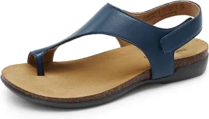 DREAM PAIRS Women's Comfortable Cork Footbed Arch Support Sandals Casual to Dressy Thong Walking Flat Sandals for Summer