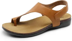 DREAM PAIRS Women's Comfortable Cork Footbed Arch Support Sandals Casual to Dressy Thong Walking Flat Sandals for Summer