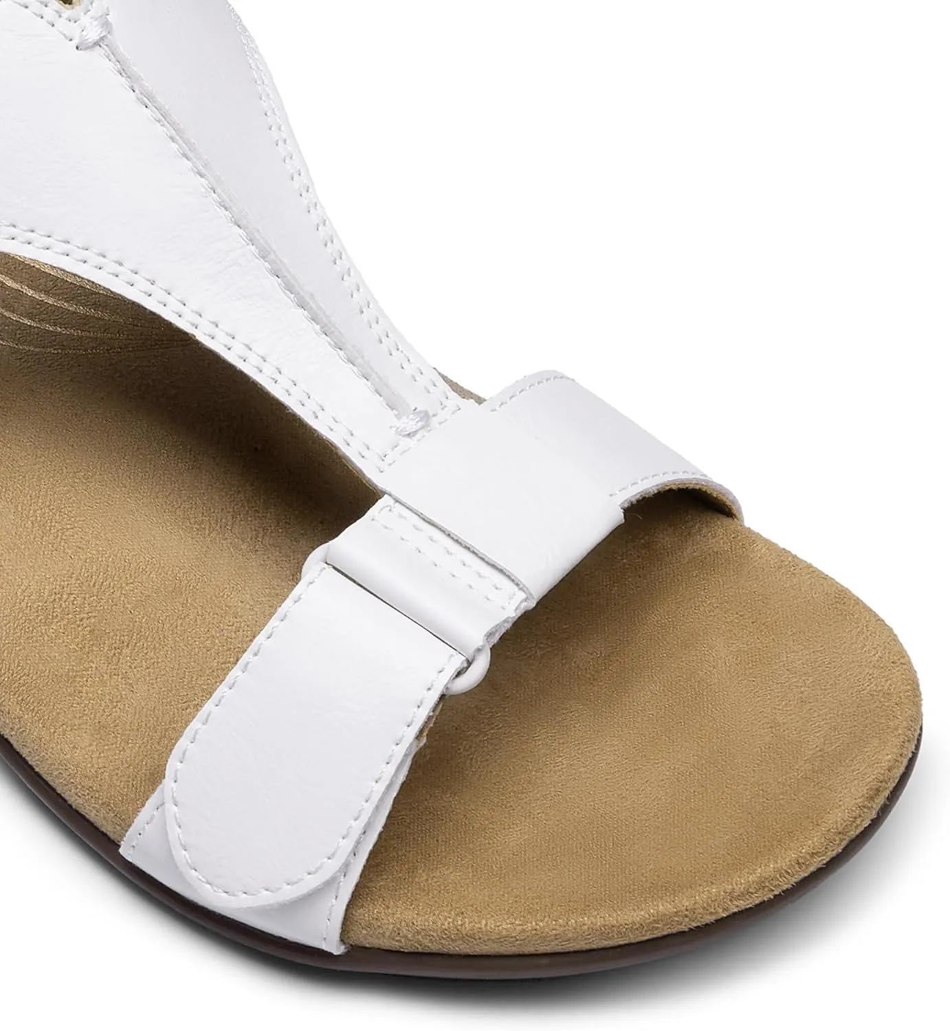 DREAM PAIRS Womens Sandals Arch Support T-Strap Orthopedic Flat Sandals Comfortable Summer Shoes