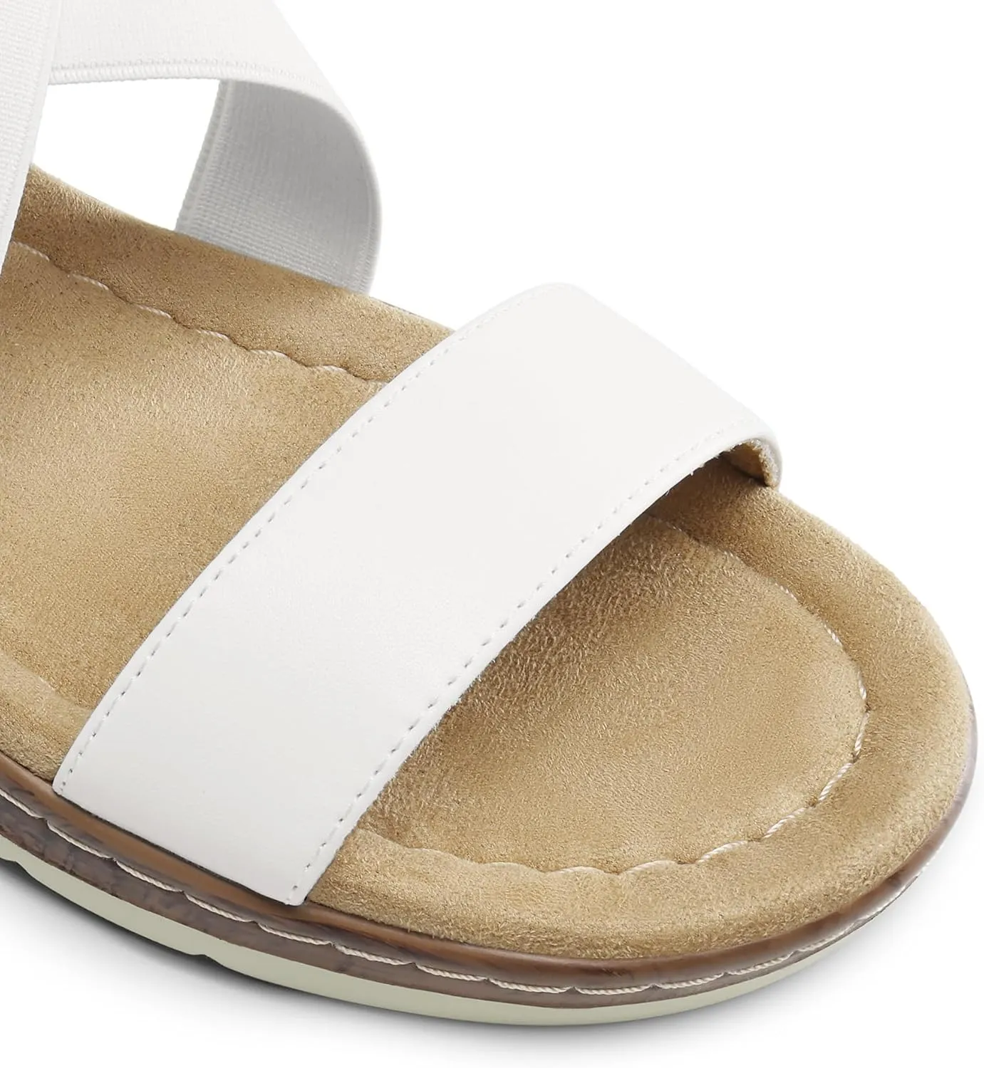 DREAM PAIRS Women's Summer Dressy Low Wedge Heels Comfortable Slip on Casual Flat Sandals for Walking Vacation