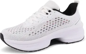 Dresofu Women's Casual Breathable Walking Non-Slip Shoes Platform Lightweight Jogging Tennis Sneakers