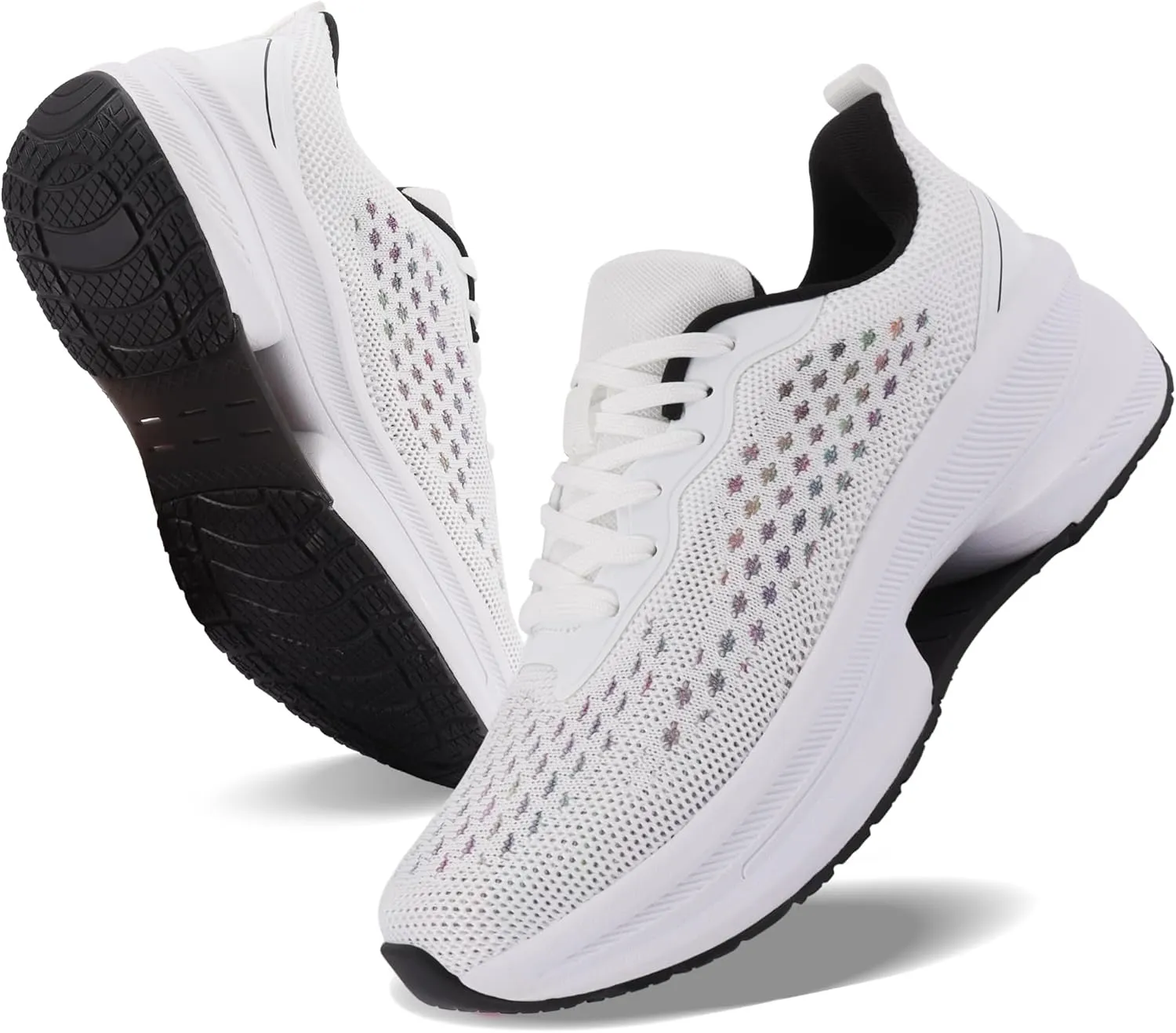 Dresofu Women's Casual Breathable Walking Non-Slip Shoes Platform Lightweight Jogging Tennis Sneakers