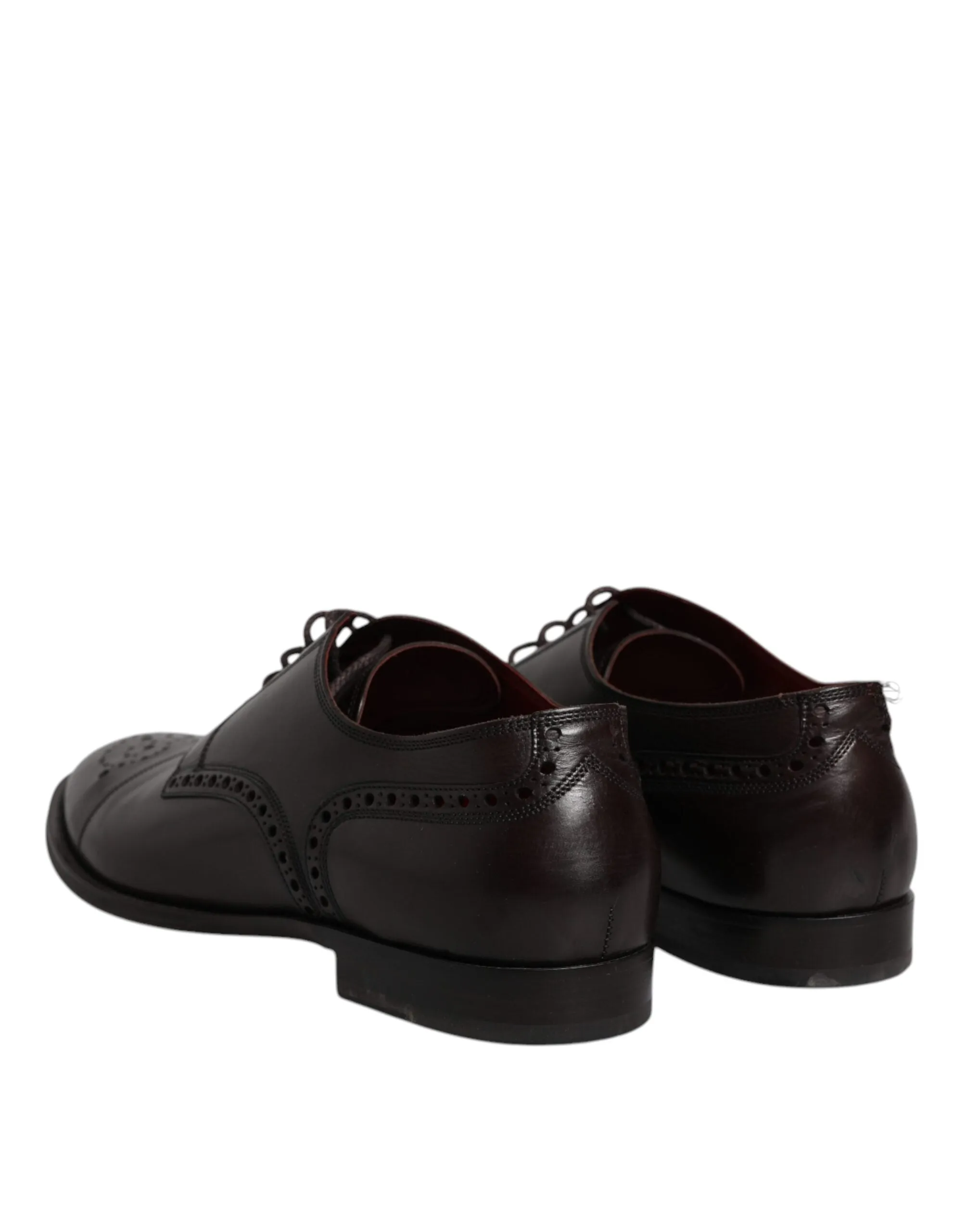 Dress Men Derby Shoes Calfskin Black Leather Quick delivery Dolce Gabbana Outstanding &