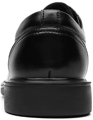 Dress Oxford Shoes for Men Lace Up Apron Toe Vegan Leather Derby Shoes Low Top Block Heel Non Slip Anti-Slip Wedding