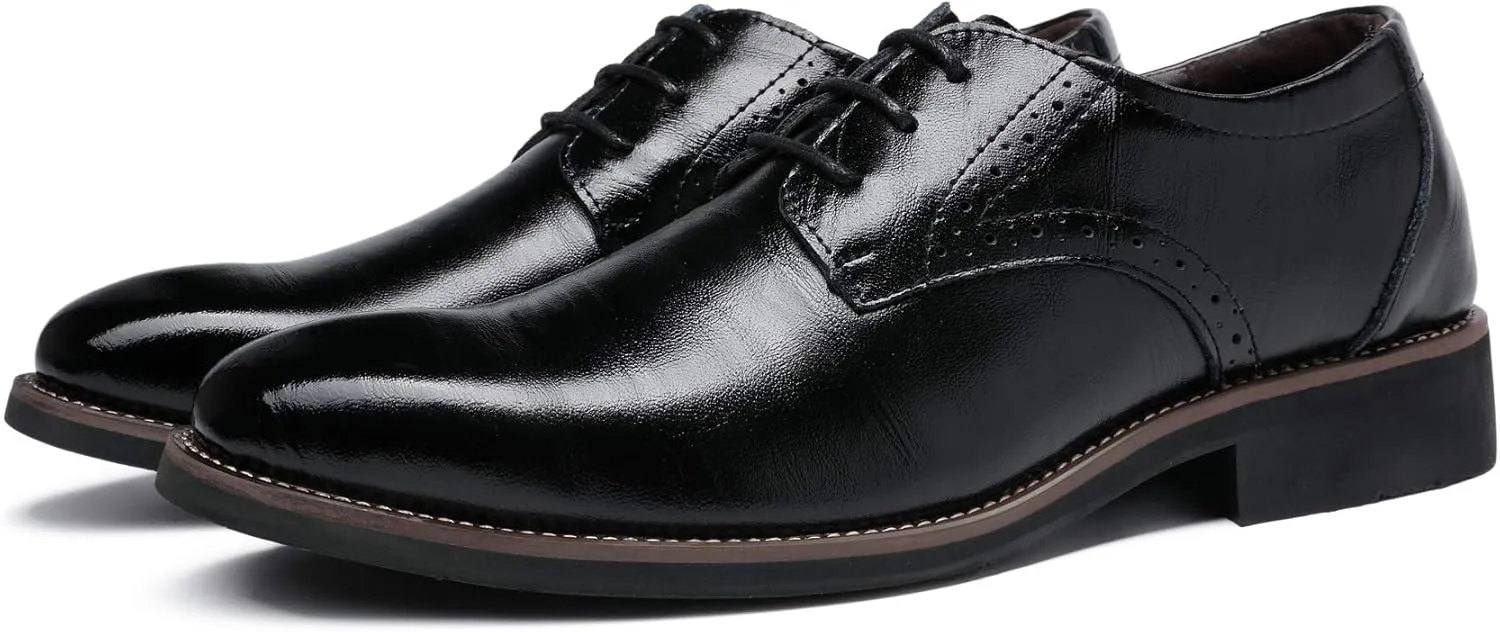 Dress Shoes for Men Fashion Mens Oxford Leather Lace up Classic Modern Business Formal Wedding Shoes