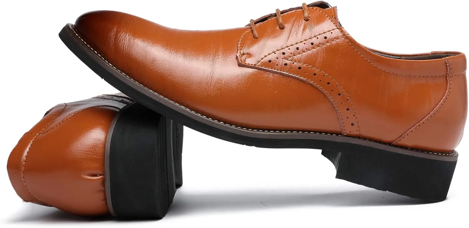 Dress Shoes for Men Fashion Mens Oxford Leather Lace up Classic Modern Business Formal Wedding Shoes