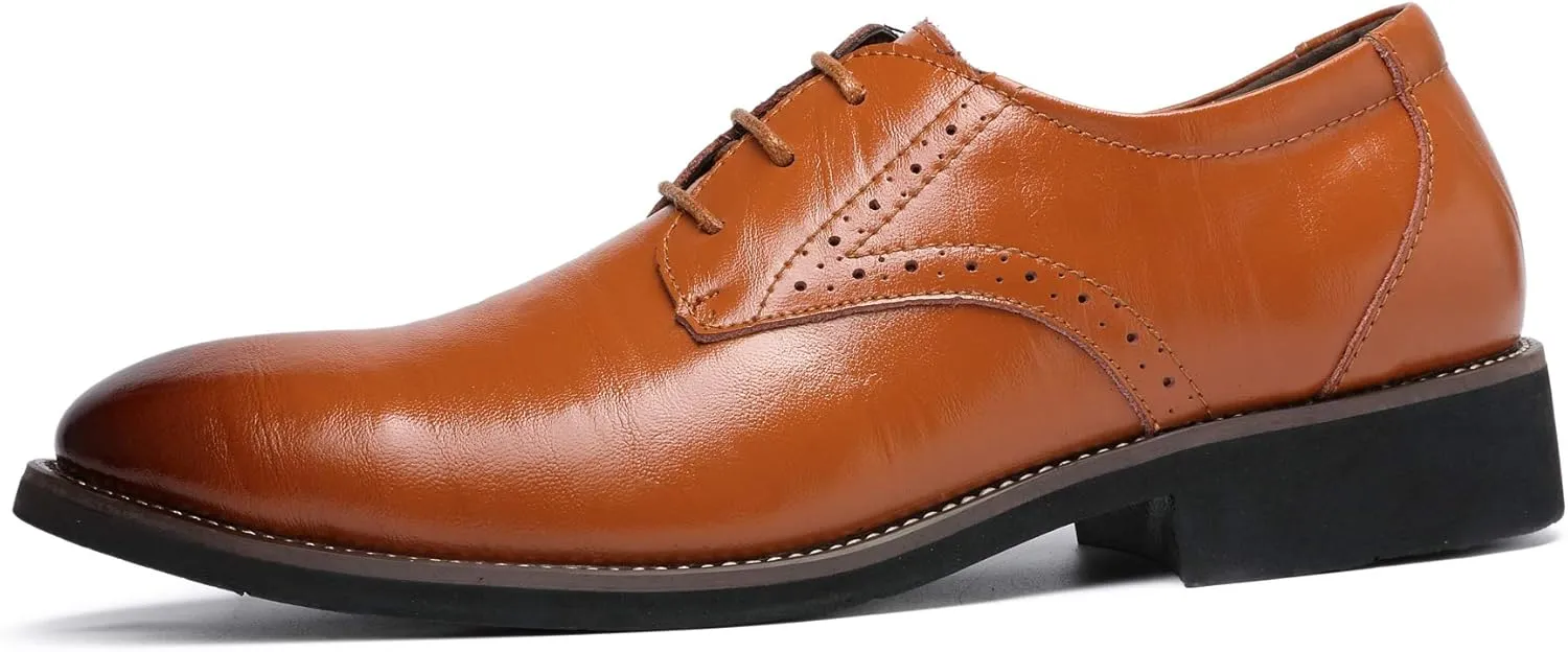 Dress Shoes for Men Fashion Mens Oxford Leather Lace up Classic Modern Business Formal Wedding Shoes