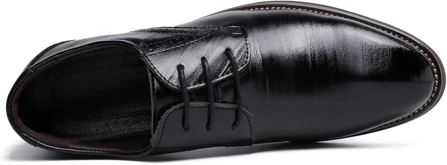 Dress Shoes for Men Fashion Mens Oxford Leather Lace up Classic Modern Business Formal Wedding Shoes