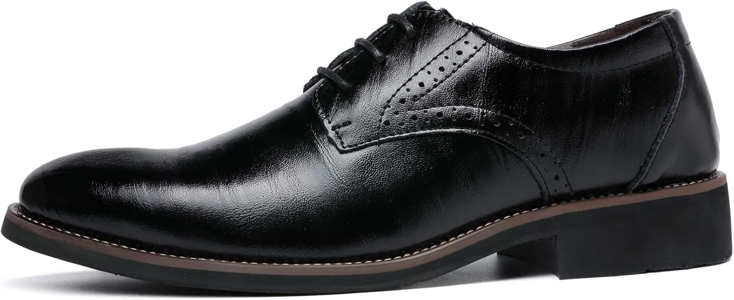 Dress Shoes for Men Fashion Mens Oxford Leather Lace up Classic Modern Business Formal Wedding Shoes