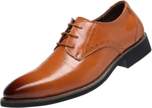 Dress Shoes for Men Fashion Mens Oxford Leather Lace up Classic Modern Business Formal Wedding Shoes