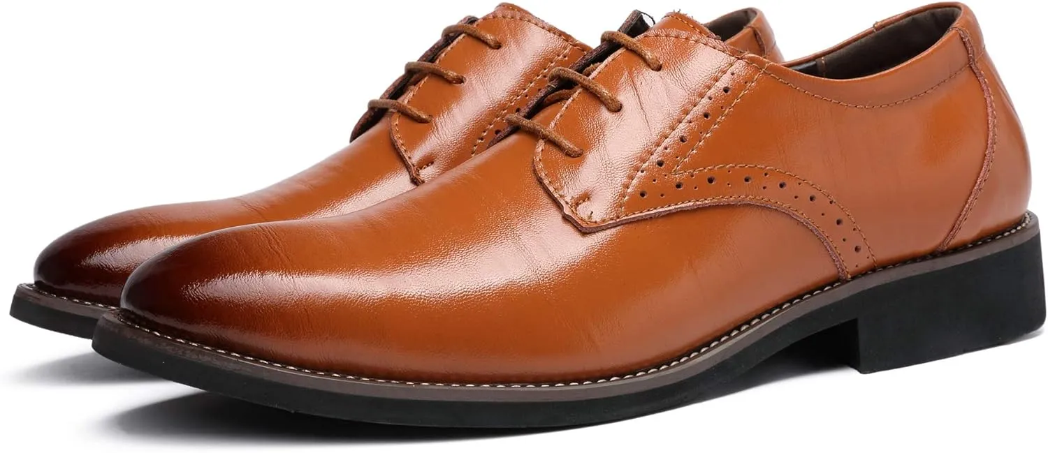 Dress Shoes for Men Fashion Mens Oxford Leather Lace up Classic Modern Business Formal Wedding Shoes