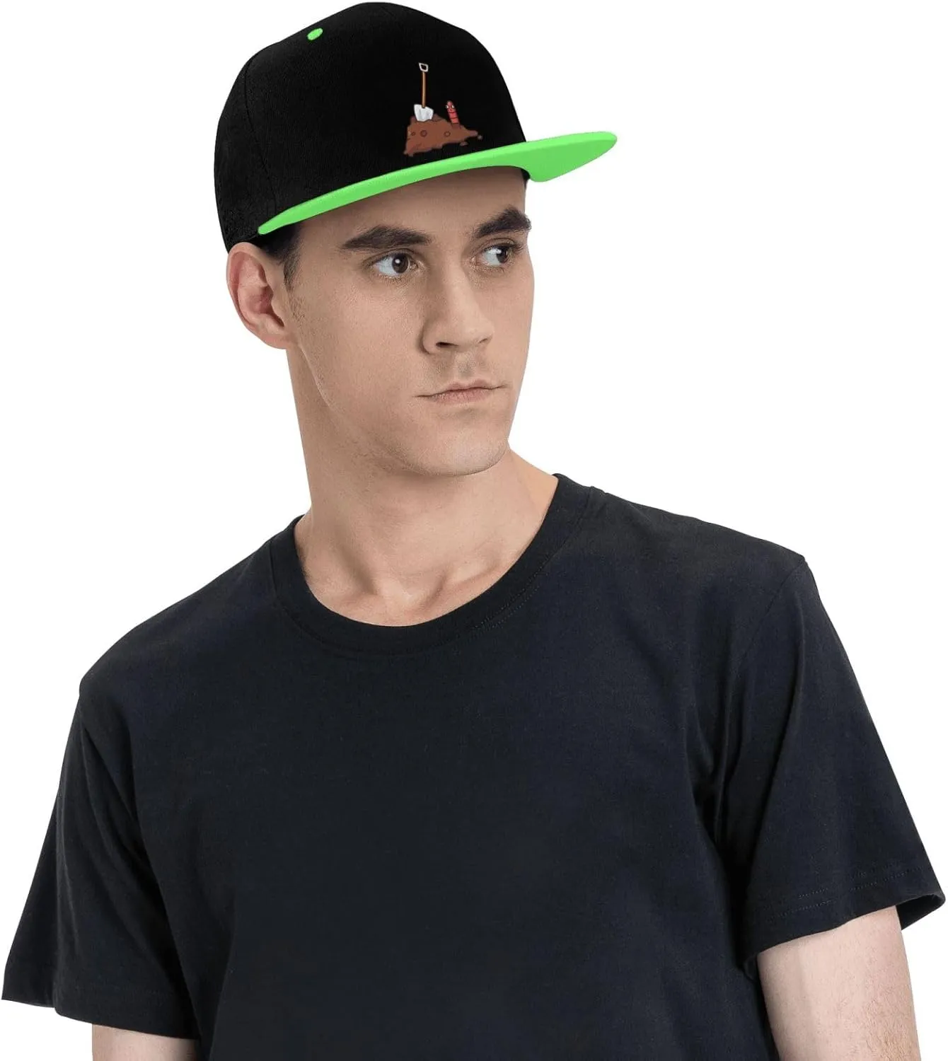 Earthworms and Shovels Snapback Hat for Men Women Baseball Cap Trucker Flat Bill Hats Dad Caps