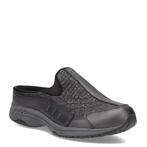 Easy Spirit Women's Traveltime481 Mule, Black-Glitter, 8