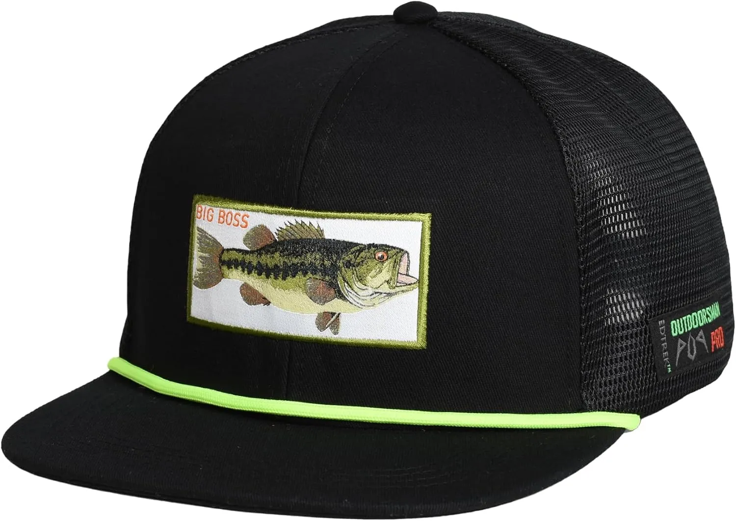 EDTREK Outdoorsman Pro Trucker Breathable Mesh Performance Cap - Flat Brim Snapback Hat