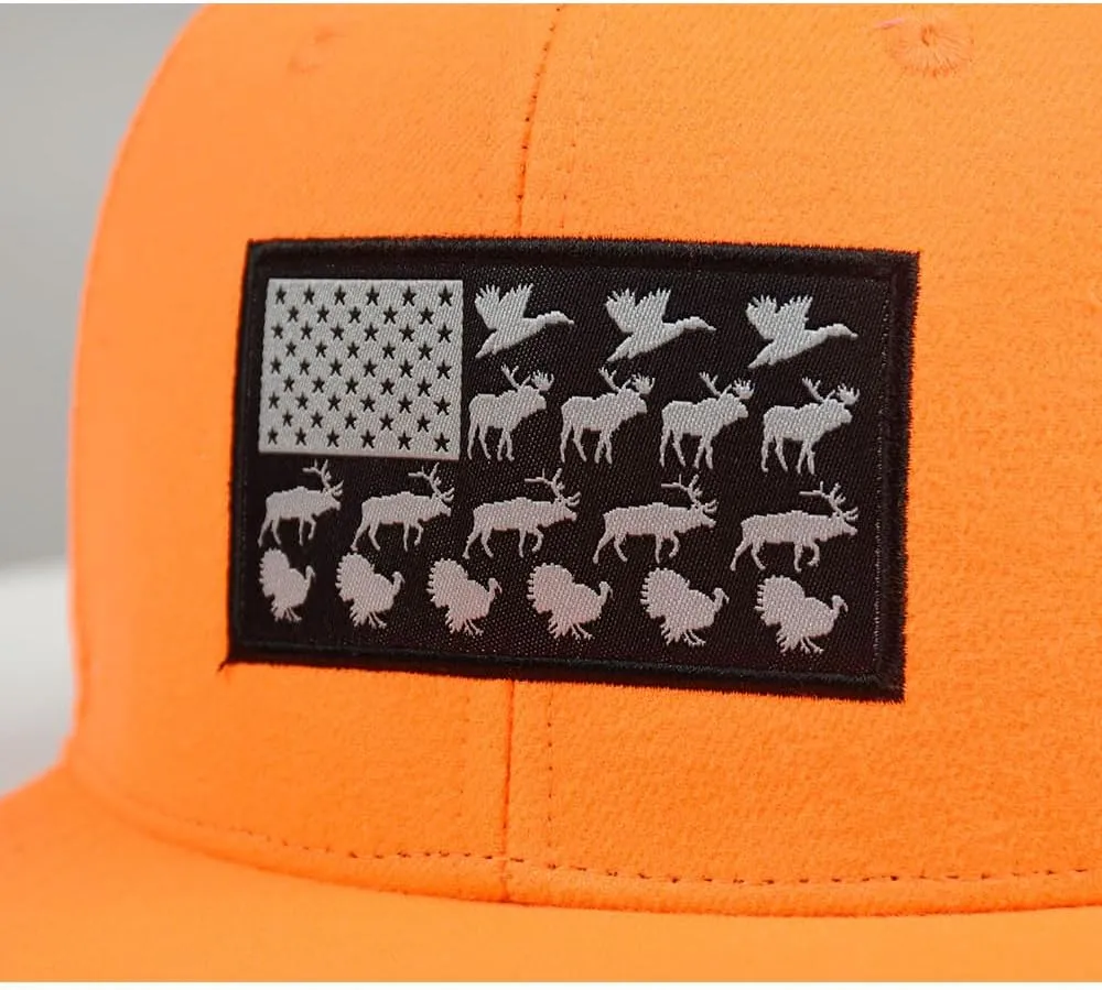 EDTREK Performance Outdoorsman Snapback Truck Hat with Flat Brim - Unique Animal Embroidery