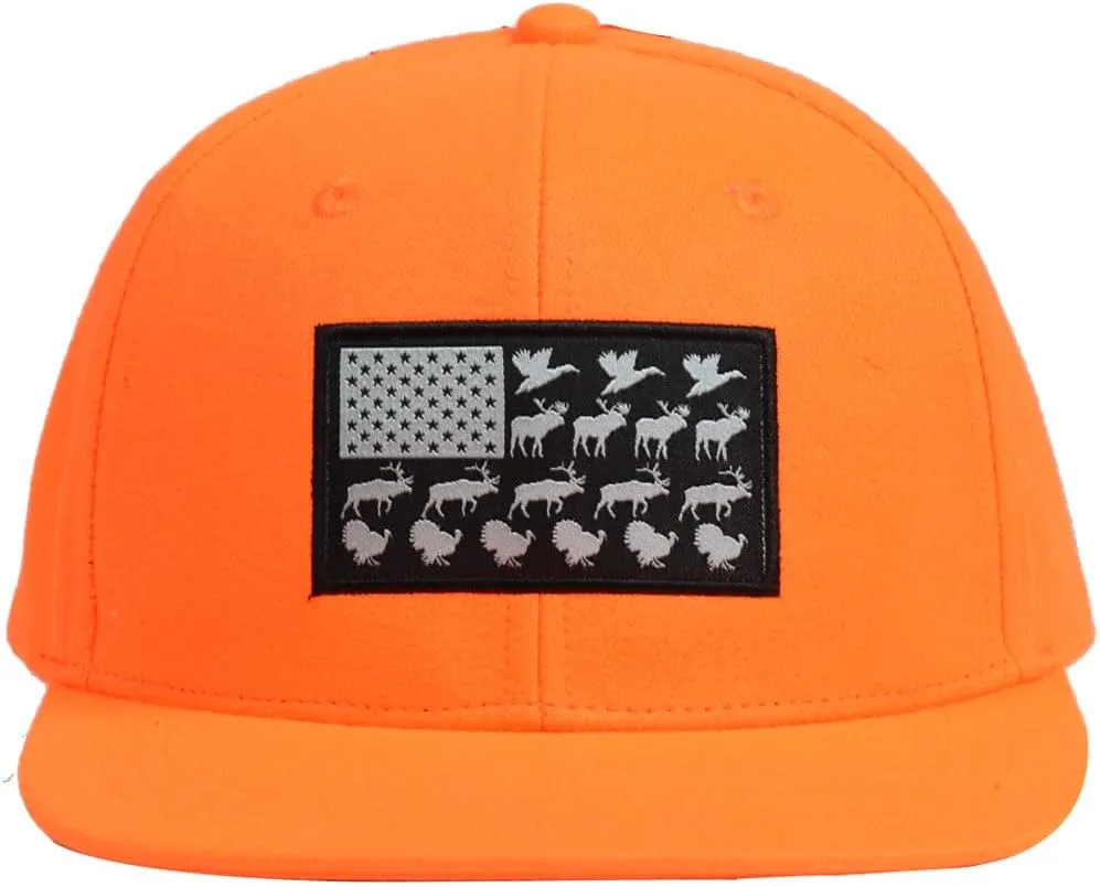 EDTREK Performance Outdoorsman Snapback Truck Hat with Flat Brim - Unique Animal Embroidery