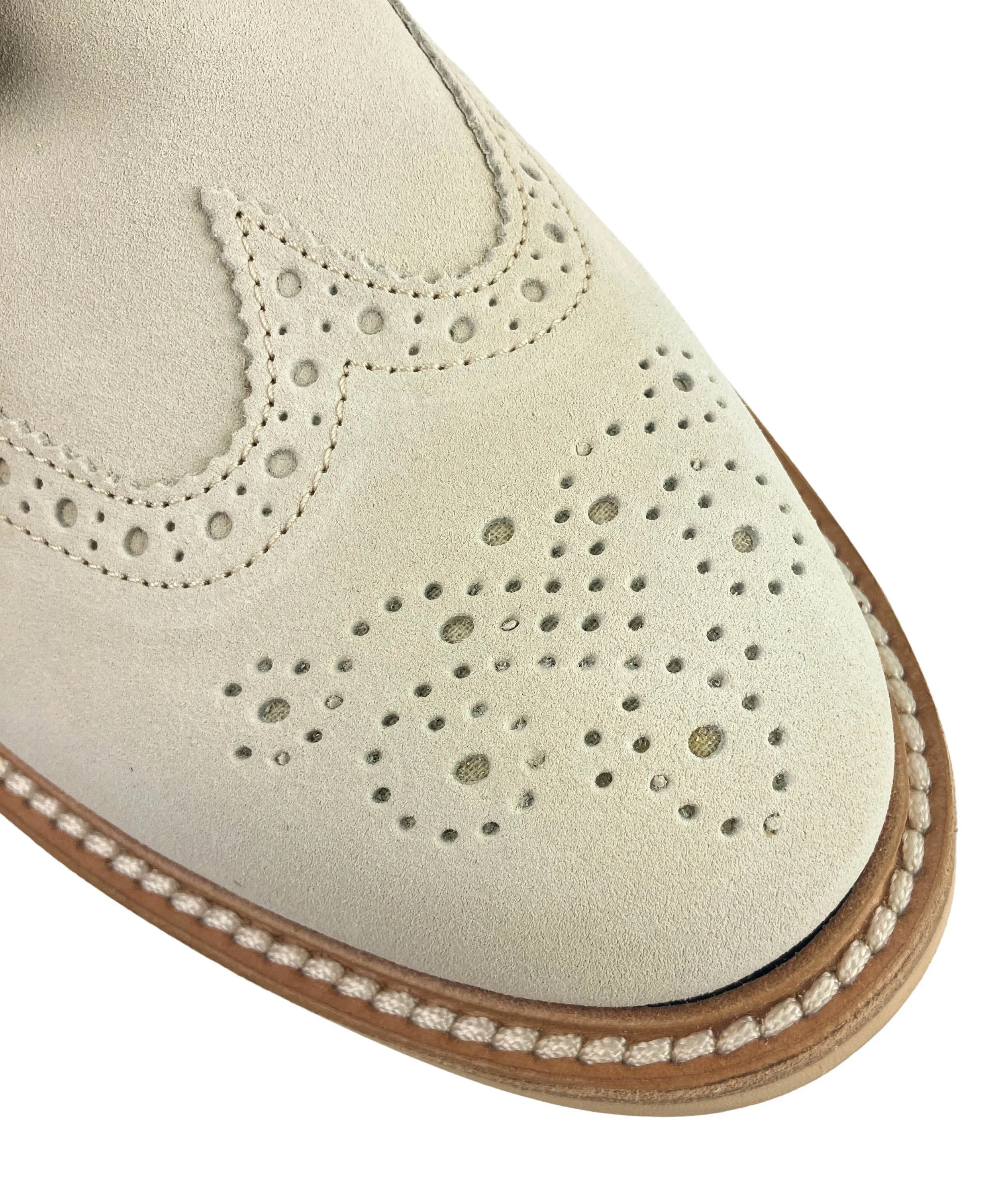 Eleventy Suede Oxford Shoes in Beige