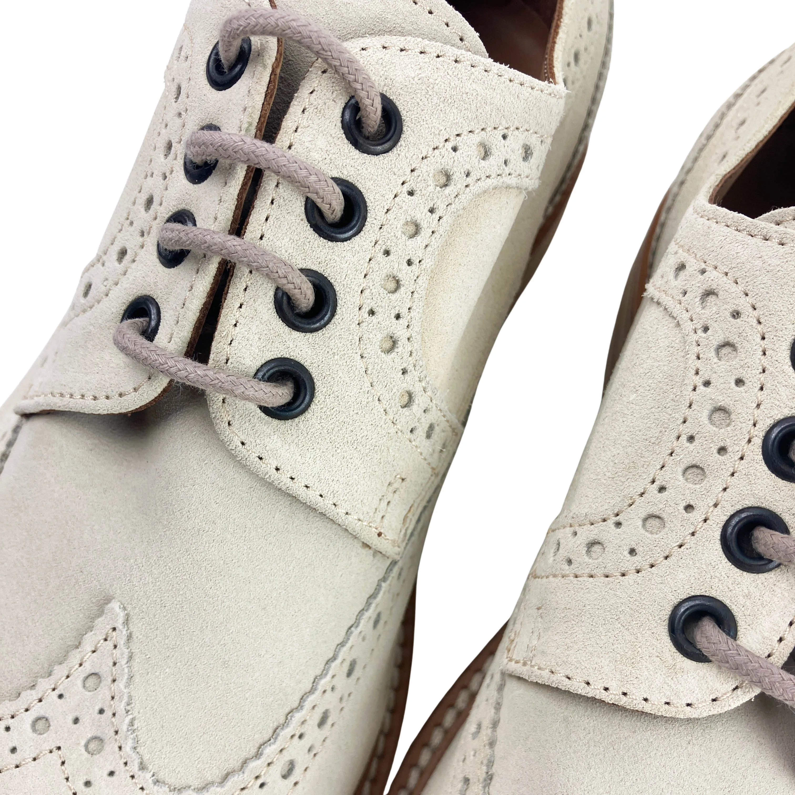 Eleventy Suede Oxford Shoes in Beige
