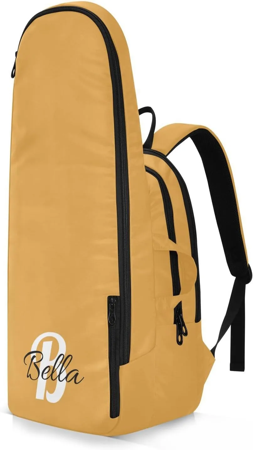 Emelivor Custom Peach Tennis Bags for Women Men Personalized Casual Daypack