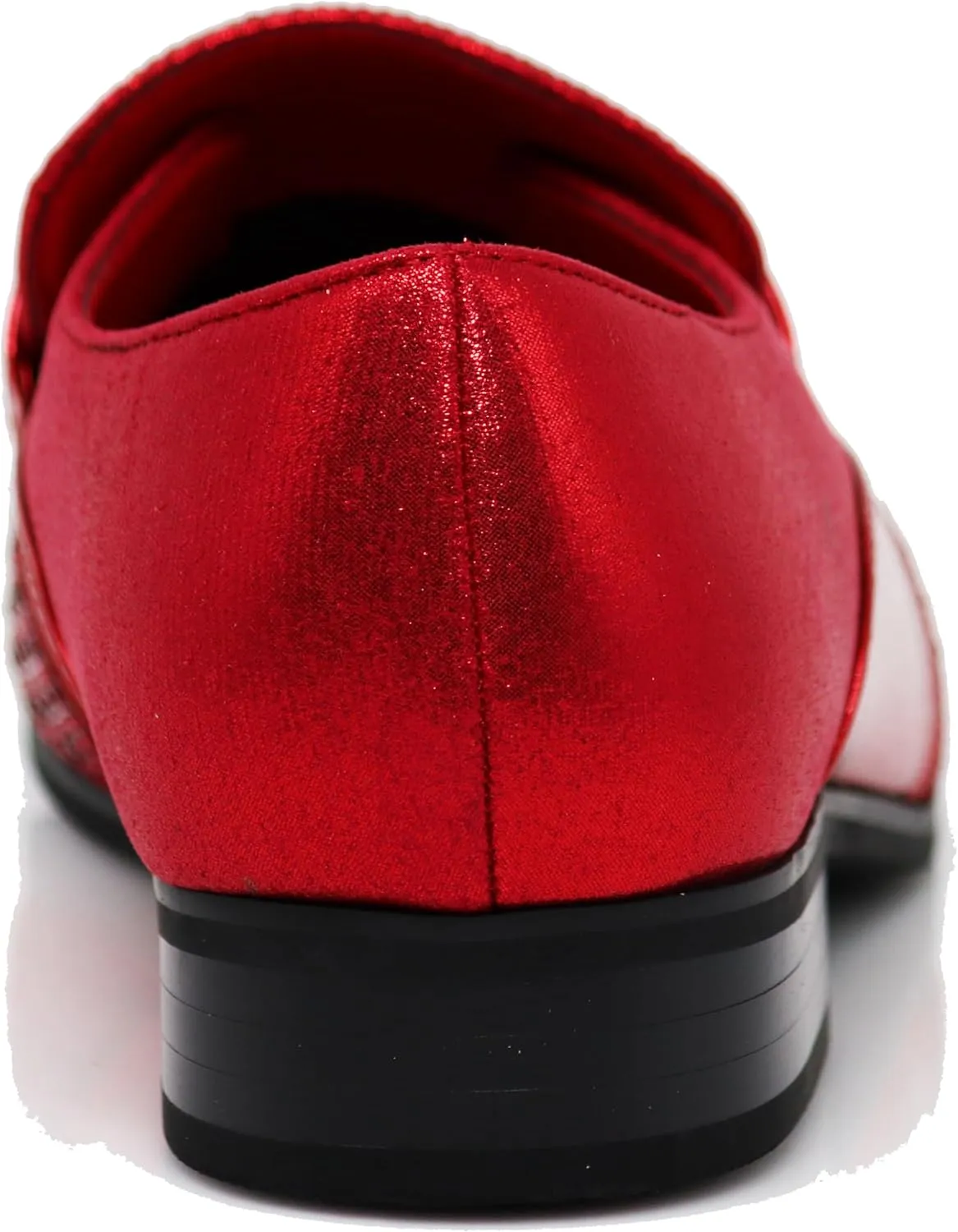 Enzo Romeo Crisino Men Rhinestone Chrome Toe Suede Pointy Buckle Dress Loafer Slip On Shoes