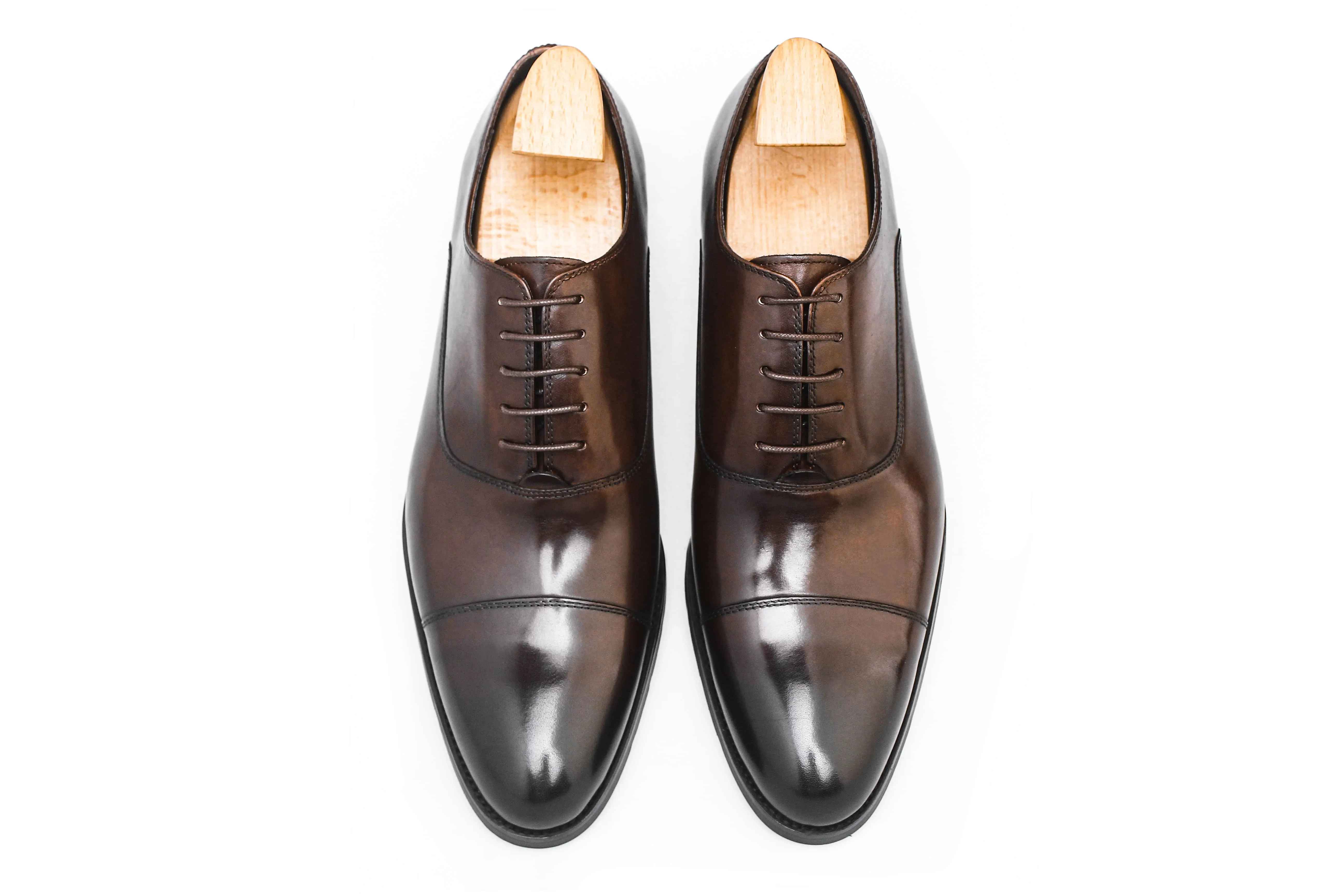 Espresso Luxe Brown Cap-Toe Oxfords