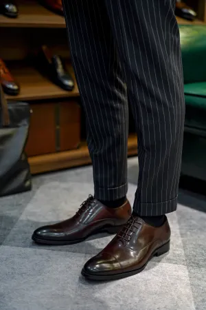 Espresso Luxe Brown Cap-Toe Oxfords