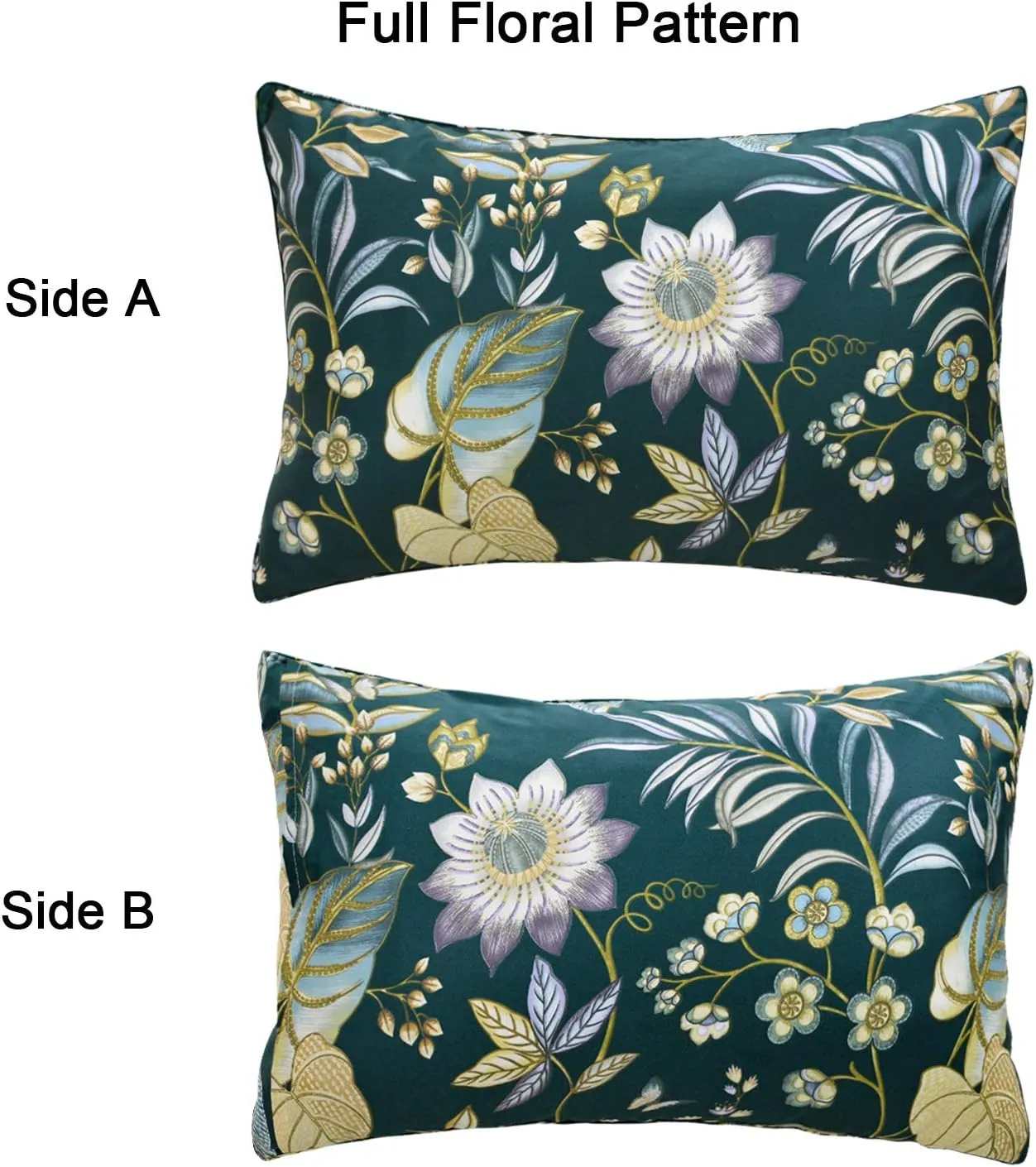 FADFAY Sheets Set Queen - Teal Floral Bedding Tropical Sunflower - 800 Thread Count Luxury Summer Bedding - 100% Egyptian Cotton - Deep Pocket - 4 Pieces