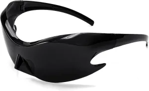 FEISEDY Futuristic Sunglasses, Fashion Alien Y2K Wrap Around for Women Men B4135