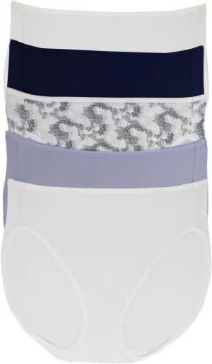 Felina - Cotton Modal Full Coverage Hi-Cut Underwear 5-Pack - Comfortable Cotton Hi-Cut Underwear for Women