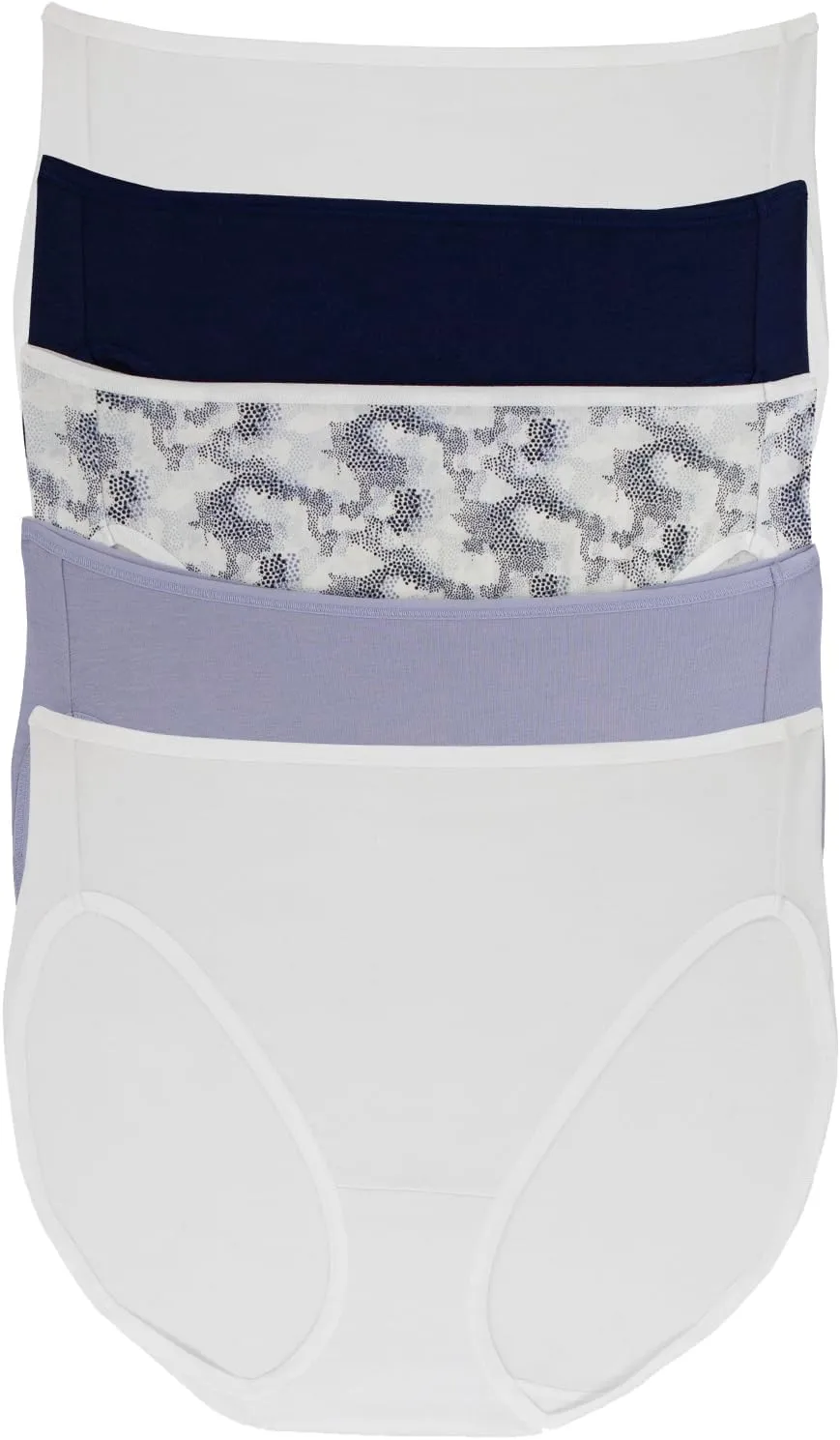 Felina - Cotton Modal Full Coverage Hi-Cut Underwear 5-Pack - Comfortable Cotton Hi-Cut Underwear for Women